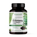 EMERALD LABS Elderberry Plus - Verdauungs- und Immununterstützung mit European Elderberry Extract, Vitamin C als PureWay-C & Albion Chelat Zinc - Vegan & Gluten-Free - 60 Gemüsekapseln (30-Day Supply)