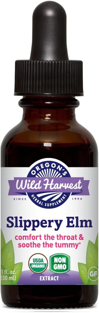 Oregon's Wild Harvest 1:4 Bio Slippery Elm Extrakt, 1 flüssige Unze