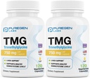 Puregen Labs TMG 750 mg – [High Potency] Trimethylglycine Supplement – Ermutigt gesunde Homocystein Levels, Non-GMO, NO Gluten und Dairy | Made in USA - 2 Pack - Insgesamt 240 vegetarische Kapseln