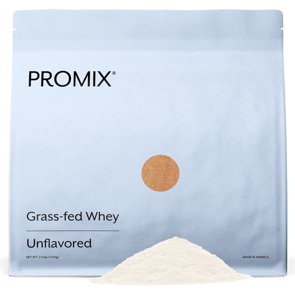 ProMix Nutrition Poudre de protéines de lactosérum, non aromatisée - Alimentation à l'herbe - Après l'entraînement Fitness et nutrition Shakes, Smoothies, Cuisson et Recettes de cuisson - Sans gluten et sans céto-friendly - 2.5 Livre (paquet de 1)