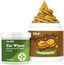 Pet MD Dog Ear Cleaner Wipes + Riley's Calming Peanut Butter for Dogs