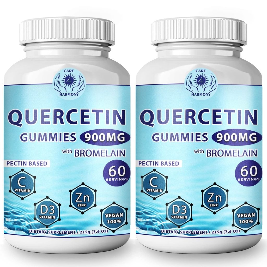 Gommies Quercetin - Quercetin avec vitamine Bromelain C + vitamine Zinc D3 – Suppléments Quercetin 900mg à croquer - Quercetin pour enfants et adultes (2)