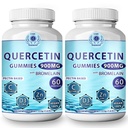(2 Pack) Quercetin Gummies - Quercetin mit Bromelain Vitamin C + Zink Vitamin D3 – Kaubare Quercetin 900mg Ergänzungen - Quercetin für Kinder und Erwachsene (2)