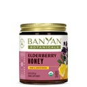 Banyan Botanicals Organic Elderberry Honey – Mit Sambucus, Amla & Marshmallow -- Elderberry Immune Unterstützung für Kinder & Erwachsene* – 8.25 Oz – Roh, Unfiltriert, Pollinator-Friendly, Sustainable Sourced, Fair Wild