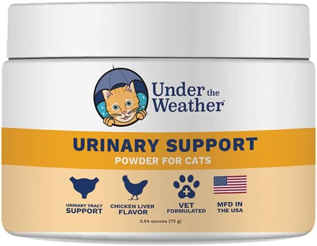 Unter dem Wetter Pet Urinary Tract Unterstützung Pulver für Katzen | Vet Formulierte natürliche Ergänzungen für Katzen und Kätzchen | Fördern Sie gesunde Harnwege und Immunsystem - 60 Tage Versorgung, 120 Scoops