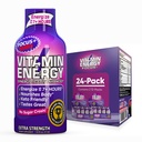 Vitamin Energy Focus+ Extra Strength Energy Shot Berry 24 Pack, 260mg Natürliche Koffein, B-Vitamine, CoQ10, Aminosäuren, Fokus, Produktivität & Clarity, Zero Sugar, Glutenfrei, 1,93 fl oz
