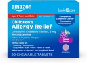 Basic Care Kinder Allergy Relief, Loratadine Kautabletten, 5 mg, Grape Flavored, Alter 2 und bis, 20 Count
