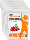 BulkSupplements.com Poudre de canneberge - Suppléments de canneberge pour les femmes et les hommes, canneberges séchées non sucrées - sans gluten et sans sucre, 5g par portion, 1kg (2,2 livres) (paquet de 1)