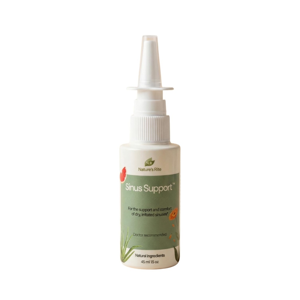 Natures Rite Sinus SupportTM, 1,5 oz (45 mL) – Vaporisateur portable tout naturel de sinus – Allégement tout-saison pour l'allergie et l'irritation de la pollution – Hydratants et apaisants tissu de sinus – Fabriqué aux États-Unis