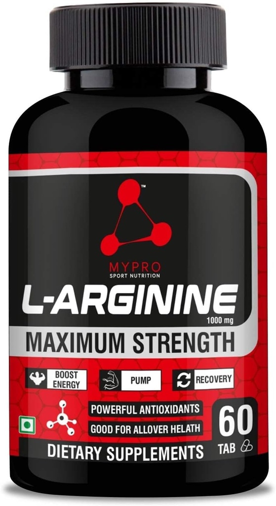 Sport Nutrition L-Arginine 1000mg Ergänzung für Muskelwachstum, Stamina, Immun Booster & Energy, 60 Tabletten