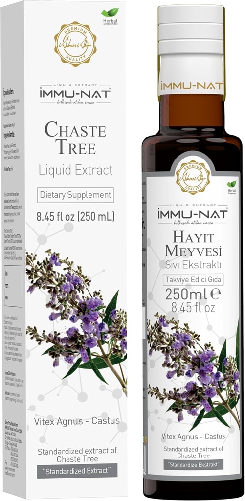 Extrait de baies d'arbre chaste - 8,5 oz - Ménopause à base de plantes et soulagement des SPM - Supplément pour les femmes sans alcool