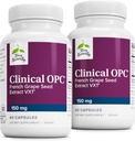 Terry Naturally Clinical OPC - Cardiovascular Health & Focus Support Supplement - Nahrungsergänzung mit Grape Seed Extract & Sunflower Lecithin - Immununterstützung - 150 mg, 60 Softgels (Pack von 2)