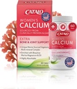 CATALO Damen Kalzium mit AquaminTM Red Algae - Pflanzenbasierte Marine Kalziumergänzung mit Vitamin D3, Magnesium & Zink - Hohe Absorption Formel - 60 Tabletten