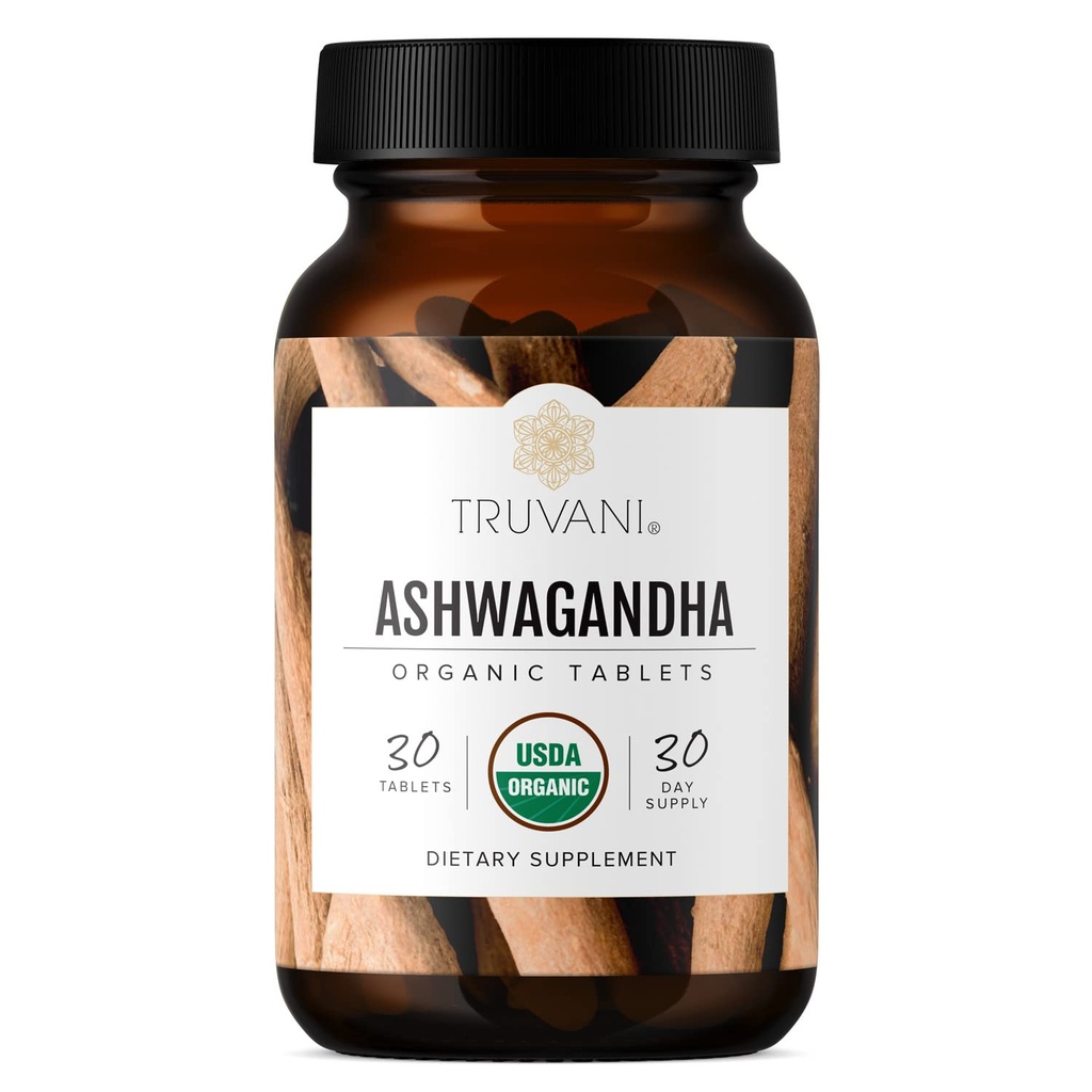 Truvani Organic Ashwagandha: l'énergie quotidienne, le soutien positif de l'humeur, soutient la santé du cerveau, soutient la croissance musculaire et l'endurance