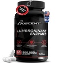 Supplément à la lumbrokinase 40mg (60 capsules) - Activité maximale-800,000 UI - Enzymes de la lumbrokinase pure enzymes digestives, meilleure que le supplément à la sérapeptase Nattokinase, laboratoire testé, non OGM