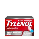 Tylenol Extra Strength Acetaminophen Rapid Release Gels, Extra Strength Pain Reliever & Fever Reducer, Gelcaps mit lasergebohrten Löchern, 500 mg Acetaminophen, 50 ct