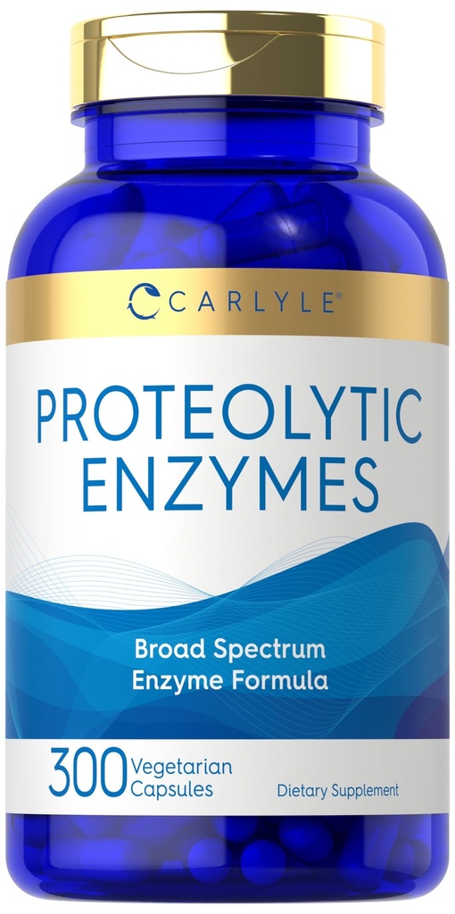 Carlyle Proteolytic Enzymes | 300 Kapseln | Systemic Broad Spectrum Supplement | Vegetarisch, Non-GMO & Gluten Kostenlose Formel