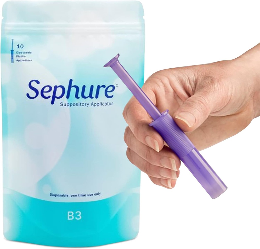Easy-to-Use Suppository Applicator für Frauen und Männer, Einweg-Applikator für Suppositorien für Constipation aus verschiedenen Marken, 1-Pack, 10-Count, Größe B3