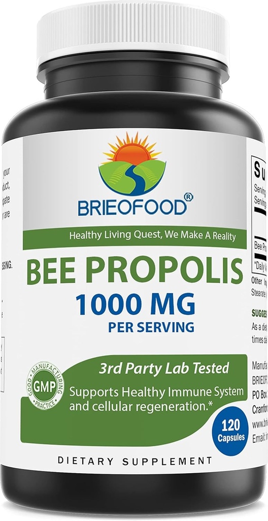 Brieofood Bee Propolis 1000mg pro Servieren - 120 Kapseln
