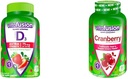 Vitafusion extra Stärke Vitamin D3 Gummy Erdbeer Flavored Bone & Immun Support (120 Count) + Cranberry Gummies für Frauen Urinary Health Support (60 Count)