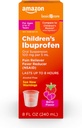Grundpflege Kinder Ibuprofen Oral Suspension, 100 mg pro 5 ml, Schmerzlinderung und Fever Reducer, Berry Flavor, Für Sore Throat, Kopfschmerzen Relief und mehr, 8 fl oz (Pack von 1)