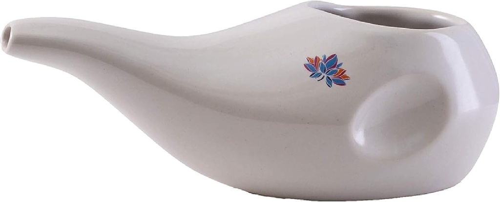Bestbewerteter Keramik Neti Pot - Ergonomisches Design und Hand-Made, Dove White