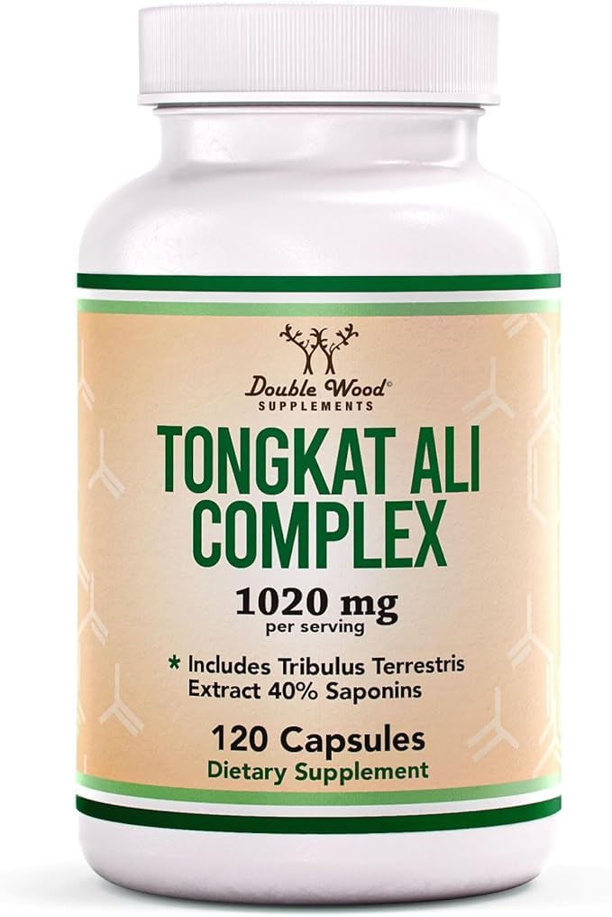 Tongkat Ali - 1000mg (2 Monat Versorgung) - Männergesundheit - 200:1 Extrakt aus (Longjack) Eurycoma Longifolia, mit 20mg Tribulus Terrestris (Dritte Partei getestet) von Double Wood