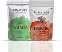 Haarpflege Combo von minature | Set von Aloe Vera Pulver & Hibiscus Pulver | 227g Jedes | Pure & Natural | Frei von Chemikalien & Konservierungsmittel