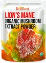 Ellie's beste Lions Mane Bio Pilz-Extrakt-Pulver-Ergänzung - Double extrahiert für 10X Potency - Pure No Fillers - 16oz - 458 1g...