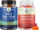 Bundle of Advanced Diindolylmethan DIM Supplement für Männer und Vitamin D3 Gummi für tägliche Wellness für Knochen Muskel- und Immununterstützung
