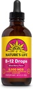 Nature's Life B12 Tropfen 5000 mcg - Vitamin B12 Methylcobalamin - Flüssige B12 Ergänzung für Energie Metabolismus, Nerve-Funktion und Rote Blutzellenunterstützung Natürliche Mischbeere, Zuckerfrei (200 Serv, 4oz)