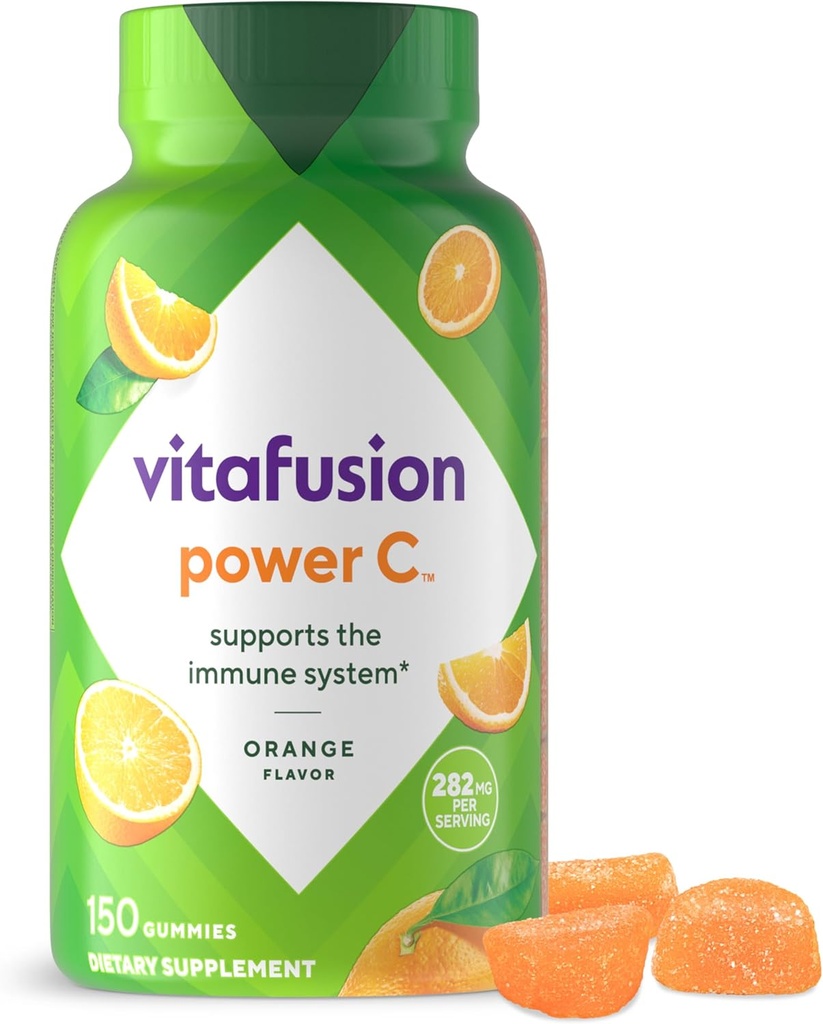 Vitafusion Power C Gummy Immune Support* with Vitamin C, Delicious Orange Flavor, 63ct (21 Day Supply)