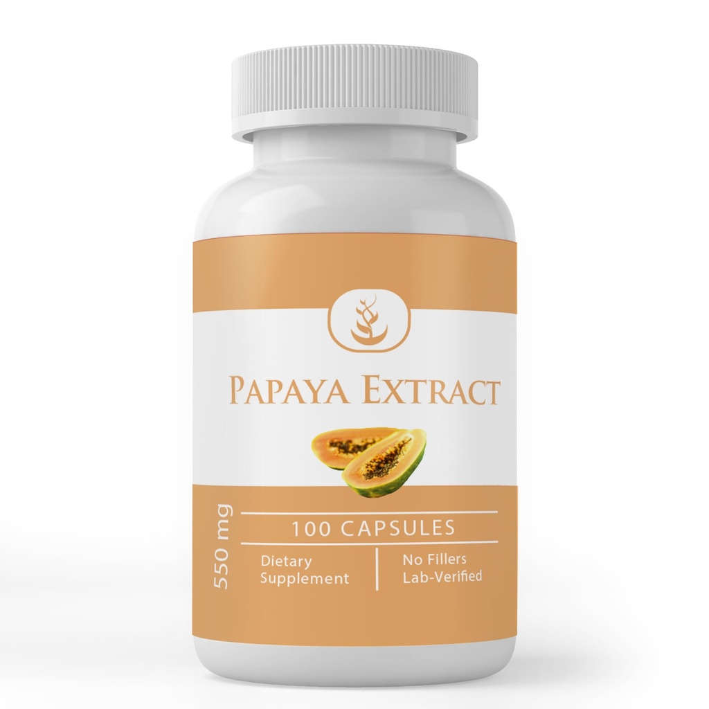 PURE ORIGINAL INGREDIENTS Papaya Extrakt, (100 Kapseln) Immer rein, keine Zusatzstoffe oder Füllstoffe, Lab Verifiziert