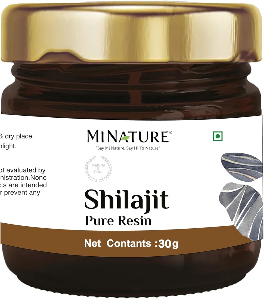 minature Pure Shilajit Resin | Natürliche Quelle Shilajit | 30 g (1.05 f oz) | Enthält Spoon | Über 80 Mineralien, Aminosäuren | Natürliche Quelle von Fulvic Acid