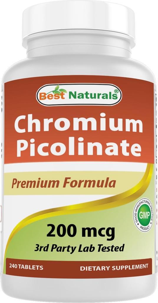 Best Naturals Chromium Picolinat Tablet, 200 mcg, 240 Count