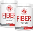 Tino High Fiber Supplement Powder - Non-GMO, Pre-Biotic, Wasserlöslich, Verdauungsfreundlich, Pulvermischung - Wasser, Saft, Shakes, Getreide &amp; Mehr (2 Kanister - 15.9 Oz. ea.)