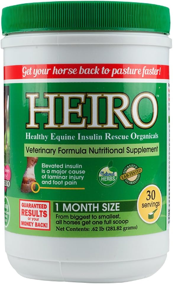 Héiro Cheval Hippique Santé Insuline Résistante au sauvetage Organiques 30, 40, 60, 90 ou 180 jours