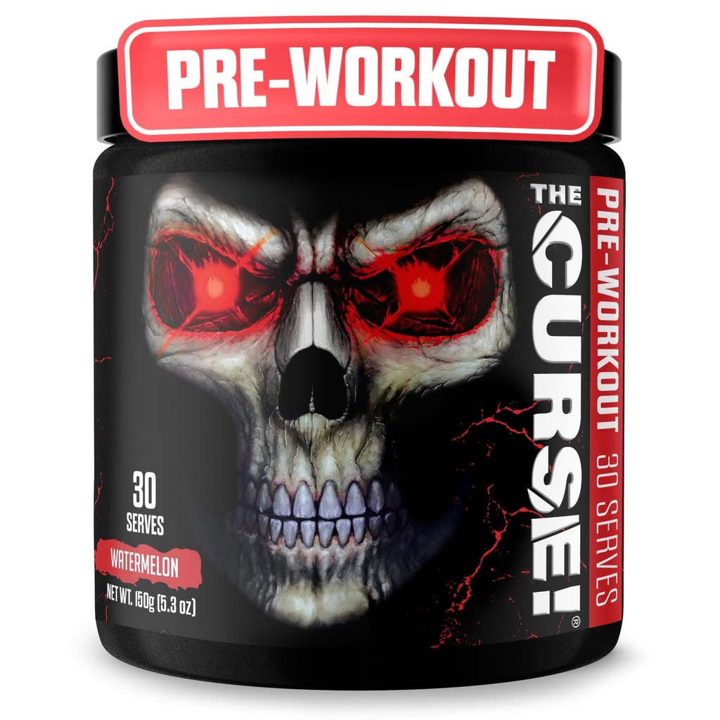 Der Fluch! Pre Workout Pulver für Männer & Frauen, Koffein, Beta-Alanin, Kreatin, L-Citrullin, 30 Servierungen, Wassermelonen Geschmack – Boost Energy, Strength & Focus