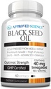 Science approuvée Huile de graines noires - Nigella Sativa pressée à froid - Boost Immunity, Respiratory, Cognitive, and Digestive Health - 2% Thymoquinone - 1 Bouteille - 60 Softgels - Fabriqué aux États-Unis