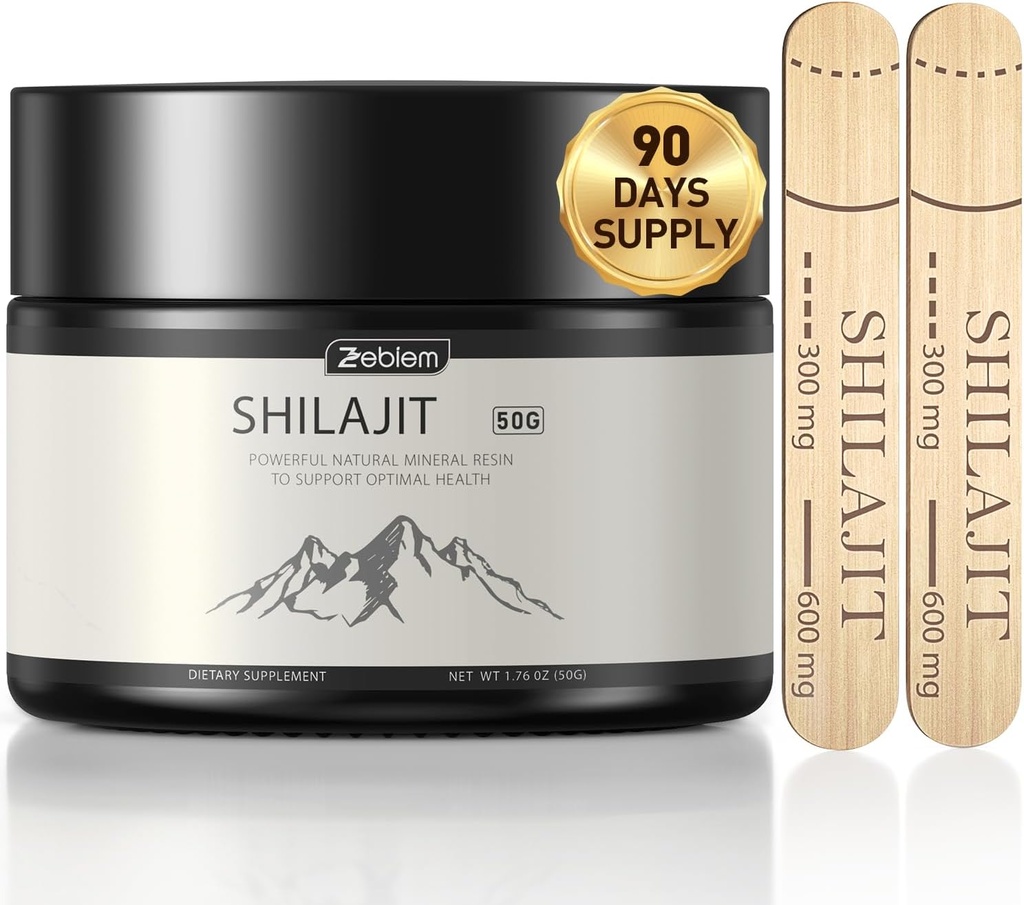 shilajit Pure Himalayan Bio Shiilajit für Männer und Frauen shilajit Resin Versorgung mit Bio Ayurvedic Blend in hoher Potenz für Energie, Stärke Boost&Immune Unterstützung (50 Gramm)