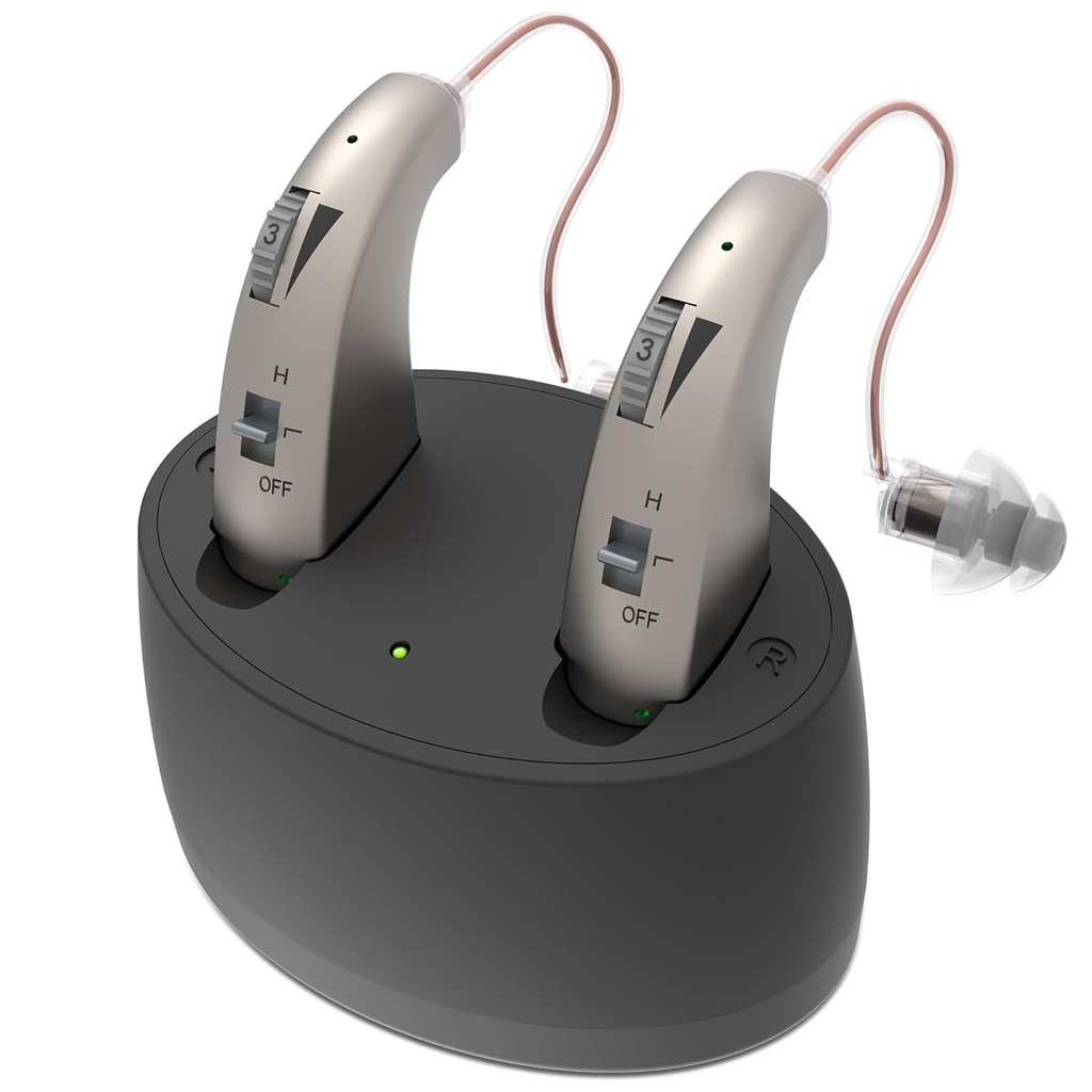 Hörgeräte, wiederaufladbare OTC Hörgeräte für Senioren mit Lärmbelästigung, Digital Hörverstärker für die Hörverluste,Hearing Verstärker für Senioren Premium Comfort Design und Ultral Long Battery Life