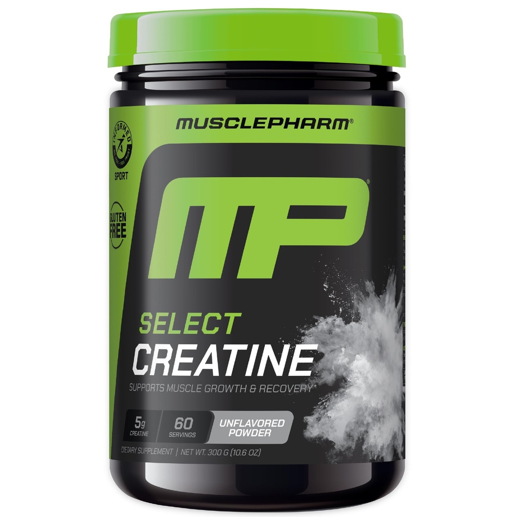 MusclePharm Poudre monohydratée de créatine, pré-entraînement Muscle Builder & post-entraînement Muscle Recovery Supplément, Ultra-Pure 100% Poudre monohydratée de créatine, 60 portions, non aromatisé