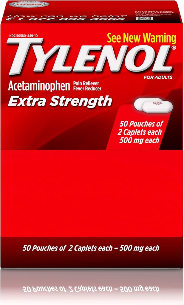 Tylenol Caplets de force extra, 100 Compte, boîte de 2