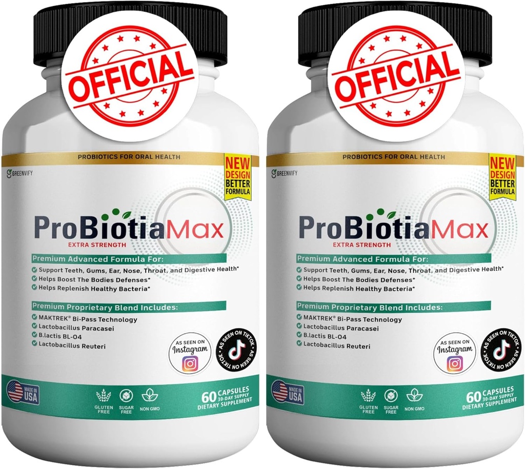 ProBiotia Max 40 Billion CFU Extra Strength Oral Probiotic Supplement, 60 Kapseln, Unterstützt Zähne und Zahnfleisch Gesundheit, Glutenfrei (2)