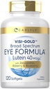 Carlyle Eye Health Supplement | 120 Softgels | mit Lutein 40mg, Zeaxanthin, Bilberry und Blueberry | Broad Spectrum Eye Support Vitamine | Nicht-GVO, glutenfreie Formel