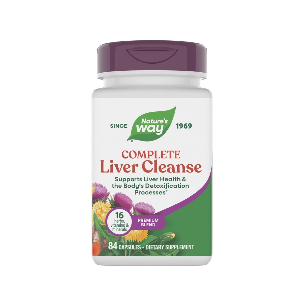 Nature's Way Complete Liver Cleanse, unterstützt die Entgiftung des Körpers*, mit Milk Thistle, B-Vitamins, Amino Acid Liver Blend, 84 Kapseln (Packaging May Vary)