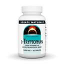 Source Naturals L-Tryptophane avec vitamine B-6 - Support d'humeur, relaxation et sommeil - 1000mg - 60 comprimés