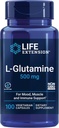Life Extension Creatine Kapseln 120 Count & L-Glutamin 500mg 100 Kapseln Bundle für Muskelgesundheit