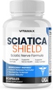 Sciatic Nerve Health Support Supplement – 10x Formula Alpha Lipoic Acid Folic Acid, Turmeric, Glucosamine, MSM, Vitamin B Complex - Made in USA – 60ct