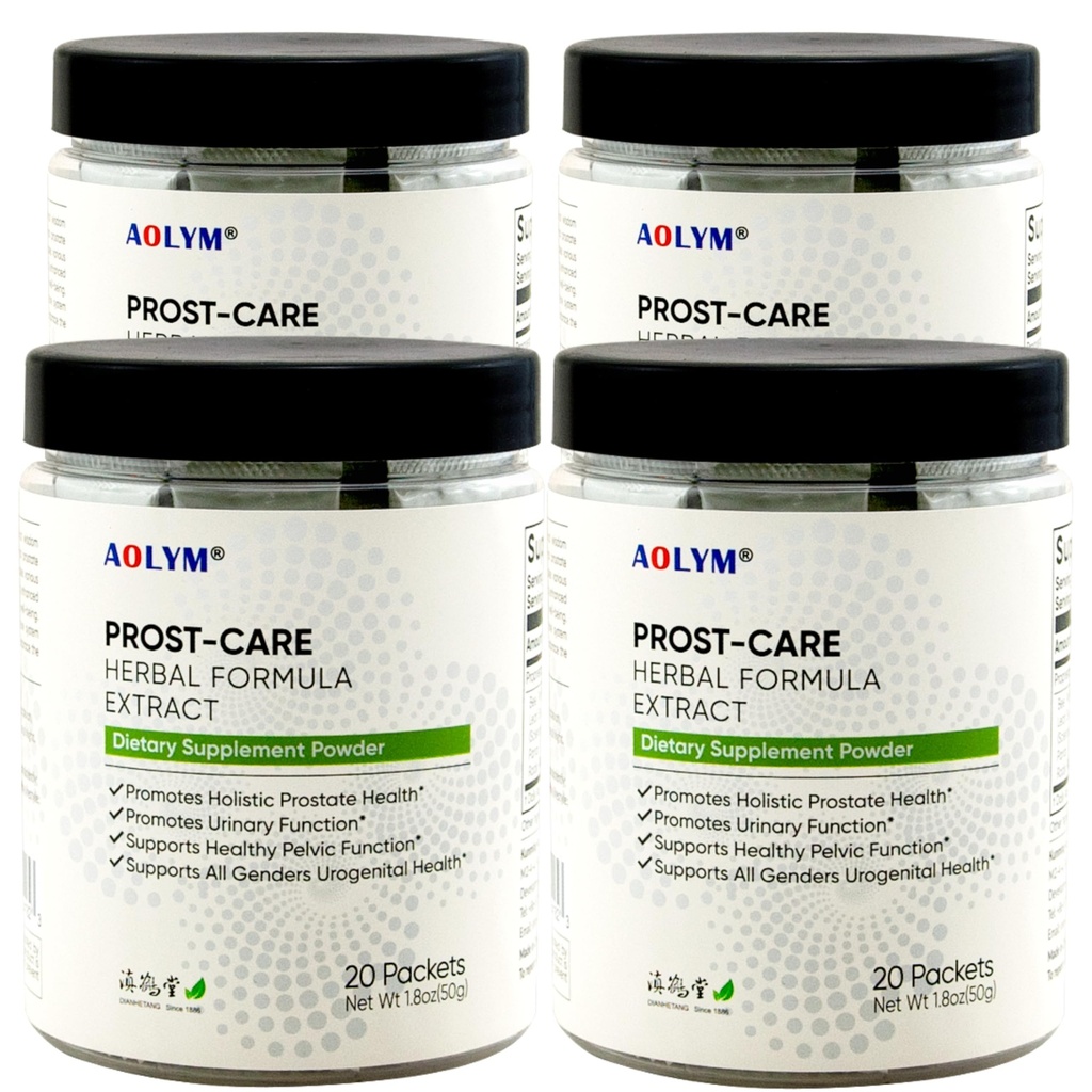 Prost-Care Multi-Cible Herbal Formula 4000 mg, améliorer le flux urinaire sain, promouvoir le bien-être pelvien et la fonction urinaire, améliorer la santé de la prostate pour l'homme 20 paquets/bouteille (paquet de 4)